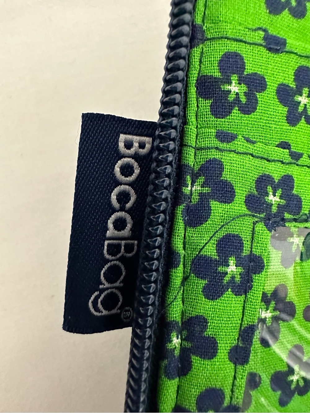 BocaBag Floral Wallet Wristlet ID Holder Zip Around Organizer Blue Green Travel - Picture 4 of 8
